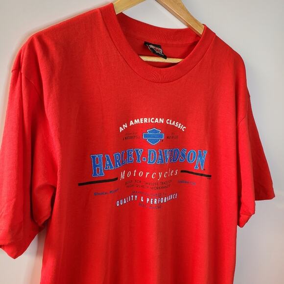 Harley Davidson Vintage Single Stitch Red  Tshirt Reno Nevada Great condition - Picture 8 of 8